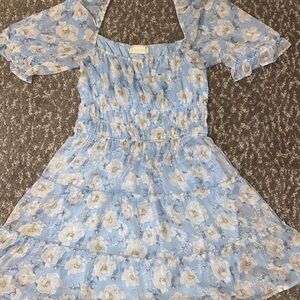 Altar'd State Blue Floral Mini Dress